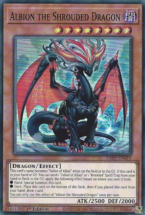 Albion the Shrouded Dragon RA05-EN019 Rarity Collection 5 1st Edition Super Rare Near Mint English