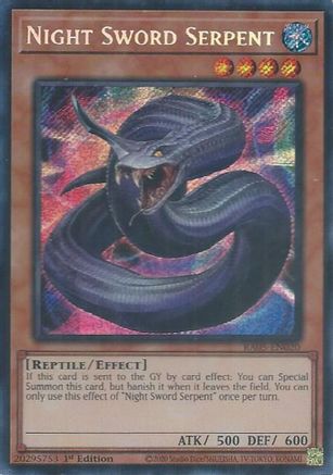 Night Sword Serpent RA05-EN020 Rarity Collection 5 1st Edition Secret Rare Near Mint English