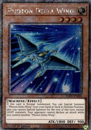 Photon Delta Wing RA05-EN026 Rarity Collection 5 1st Edition Platinum Secret Rare Near Mint English
