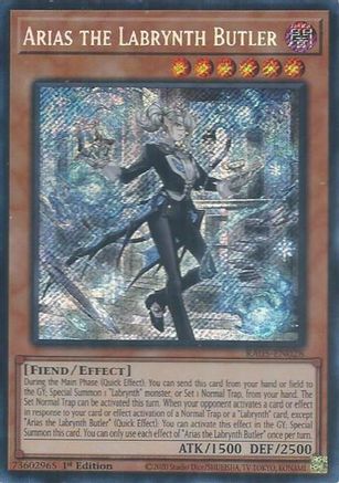 Arias the Labrynth Butler RA05-EN028 Rarity Collection 5 1st Edition Secret Rare Near Mint English