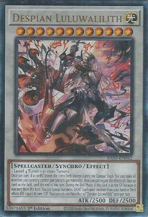 Despian Luluwalilith (Ultimate Rare) RA05-EN042 Rarity Collection 5 1st Edition Ultimate Rare Near Mint English