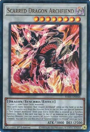 Scarred Dragon Archfiend (Ultra Rare) RA05-EN044 Rarity Collection 5 1st Edition Ultra Rare Near Mint English