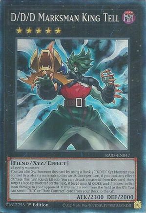 D/D/D Marksman King Tell RA05-EN047 Rarity Collection 5 1st Edition Collector's Rare Near Mint English