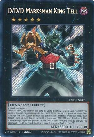 D/D/D Marksman King Tell RA05-EN047 Rarity Collection 5 1st Edition Secret Rare Near Mint English