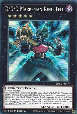 D/D/D Marksman King Tell RA05-EN047 Rarity Collection 5 1st Edition Super Rare Near Mint English