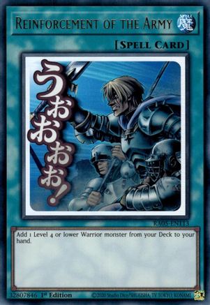 Reinforcement of the Army RA05-EN113 Rarity Collection 5 1st Edition Ultra Rare Near Mint English