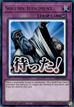 Solemn Judgment RA05-EN124 Rarity Collection 5 1st Edition Ultra Rare Near Mint English