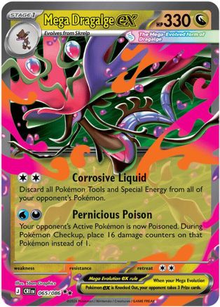 Mega Dragalge ex 065/086 Chaos Rising Double Rare (RR) Near Mint English