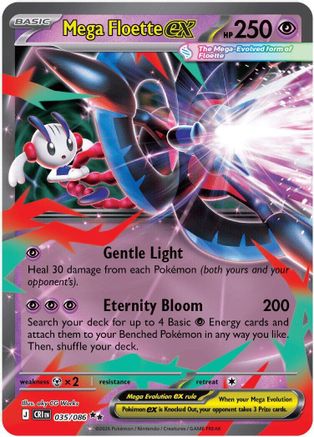 Mega Floette ex 035/086 Chaos Rising Double Rare (RR) Near Mint English