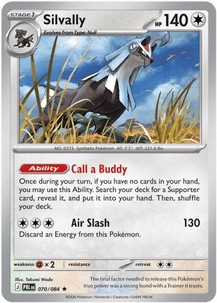 Silvally 070/084 Pitch Black Reverse Holo Near Mint English