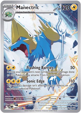 Manectric 089/084 Pitch Black Illustration Rare Near Mint English
