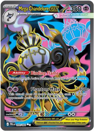 Mega Chandelure ex 099/084 Pitch Black Ultra Rare Near Mint English