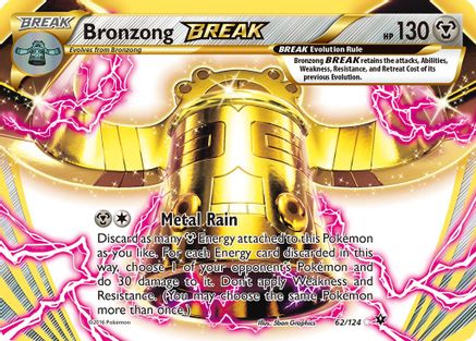 Bronzong BREAK 62/124 Fates Collide Ultra Rare Near Mint  English