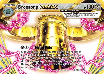 Bronzong BREAK XY - Fates Collide 62/124 Near Mint Rare BREAK English Holofoil