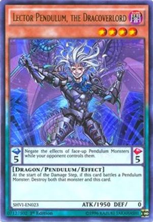 Lector Pendulum, the Dracoverlord Shining Victories SHVI-EN023 Near Mint Ultra Rare English Unlimited