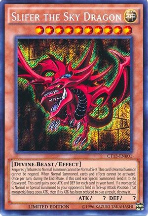 Slifer the Sky Dragon 2016 Mega-Tins CT13-EN001 Near Mint Secret Rare English Limited