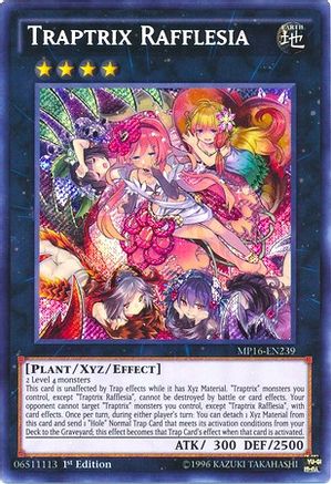 Traptrix Rafflesia 2016 Mega-Tins Mega Pack MP16-EN239 Near Mint Secret Rare English 1st Edition