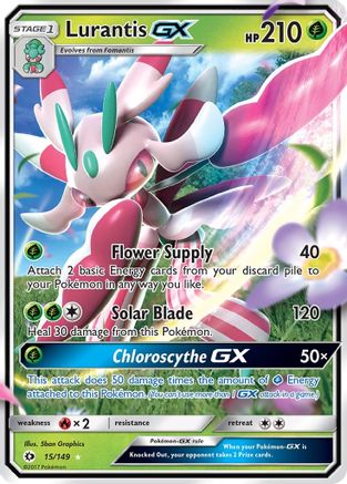 Lurantis GX SM Base Set 15/149 Near Mint Ultra Rare English Holofoil