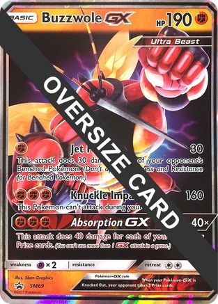 Buzzwole GX - SM69 (SM Black Star Promos) Jumbo Cards SM69 Near Mint Rare English Holofoil