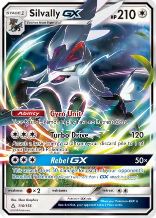 Silvally GX SM - Ultra Prism 116/156 Near Mint Ultra Rare English Holofoil