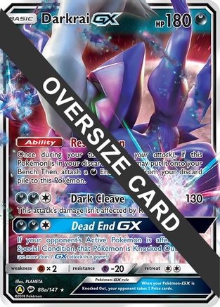 Darkrai GX - 88a/147 Jumbo Cards 088a/147 Near Mint Rare English Holofoil