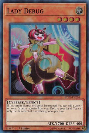 Lady Debug Structure Deck: Powercode Link SDPL-EN005 Near Mint Super Rare English 1st Edition