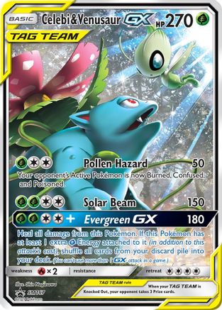 Celebi & Venusaur-GX SM167 SM Black Star Promos Promo Near Mint  English