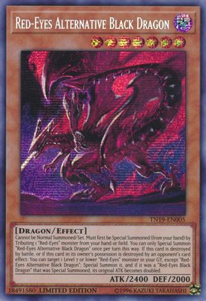 Red-Eyes Alternative Black Dragon 2019 Gold Sarcophagus Tin TN19-EN005 Near Mint Prismatic Secret Rare English Limited