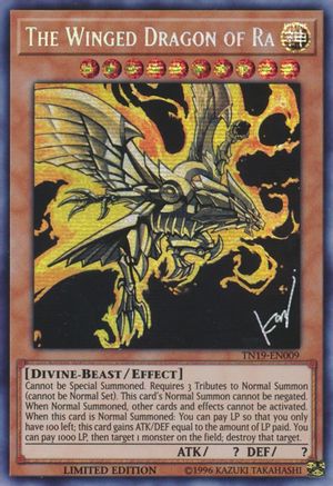 The Winged Dragon of Ra 2019 Gold Sarcophagus Tin TN19-EN009 Near Mint Prismatic Secret Rare English Limited