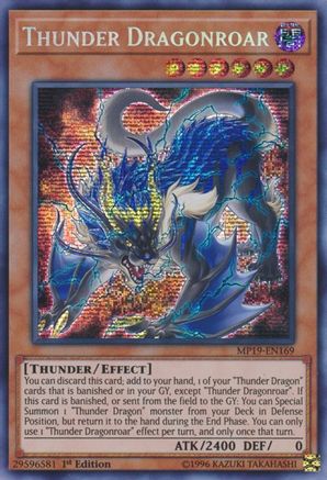 Thunder Dragonroar 2019 Gold Sarcophagus Tin Mega Pack MP19-EN169 Near Mint Prismatic Secret Rare English Unlimited