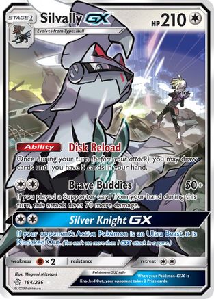 Silvally GX SM - Cosmic Eclipse 184/236 Near Mint Ultra Rare English Holofoil