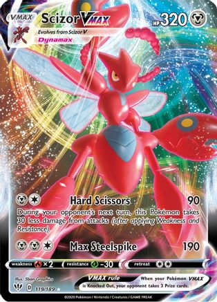 Scizor VMAX SWSH03: Darkness Ablaze 119/189 Near Mint Ultra Rare English Holofoil