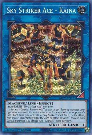 Sky Striker Ace - Kaina 2020 Tin of Lost Memories MP20-EN023 Near Mint Prismatic Secret Rare English 1st Edition