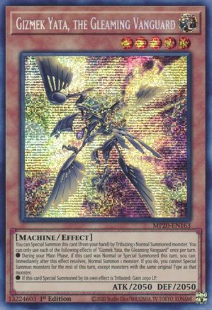 Gizmek Yata, the Gleaming Vanguard 2020 Tin of Lost Memories MP20-EN163 Near Mint Prismatic Secret Rare English 1st Edition