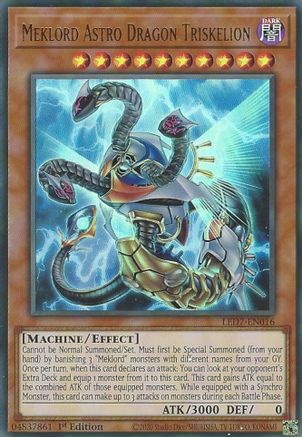 Meklord Astro Dragon Triskelion Legendary Duelists: Rage of Ra LED7-EN016 Near Mint Ultra Rare English 1st Edition