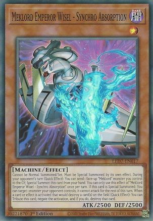 Meklord Emperor Wisel - Synchro Absorption Legendary Duelists: Rage of Ra LED7-EN017 Near Mint Super Rare English 1st Edition