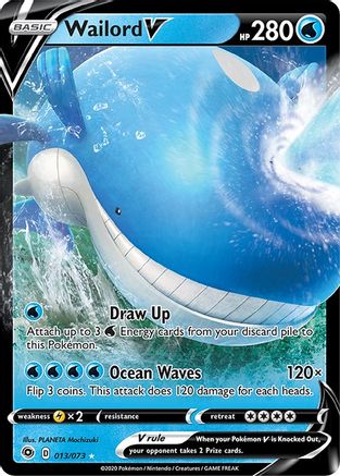 Wailord V 013/073 Champion's Path Ultra Rare Near Mint  English
