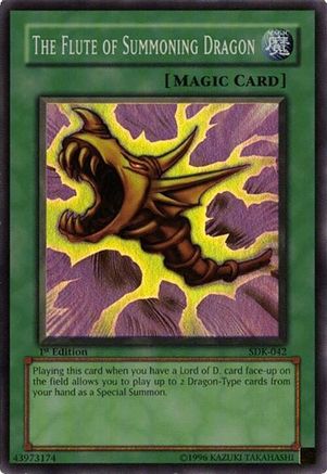 The Flute of Summoning Dragon Starter Deck: Kaiba SDK-042 Moderately Played Super Rare English Unlimited