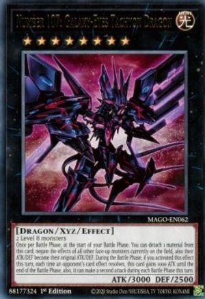 Number 107: Galaxy-Eyes Tachyon Dragon Maximum Gold MAGO-EN062 Near Mint Rare English 1st Edition