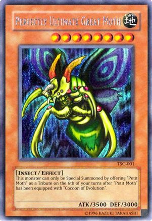 Perfectly Ultimate Great Moth (The Sacred Cards) Yu-Gi-Oh! Video Game Promotional Cards TSC-001 Near Mint Secret Rare English Limited