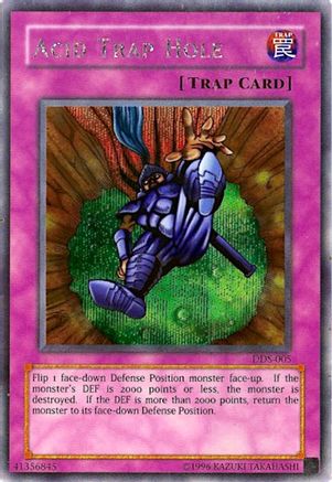 Acid Trap Hole (Dark Duel Stories) Yu-Gi-Oh! Video Game Promotional Cards DDS-005 Heavily Played Secret Rare English Unlimited