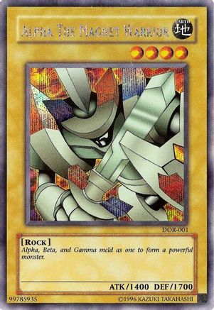 Alpha the Magnet Warrior Duelist of the Roses DOR-001 Near Mint Secret Rare English Unlimited