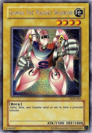 Gamma the Magnet Warrior Duelist of the Roses DOR-003 Near Mint Secret Rare English Unlimited