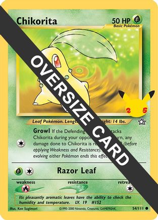 Chikorita First Partner Pack 054/111 Near Mint Rare English Normal