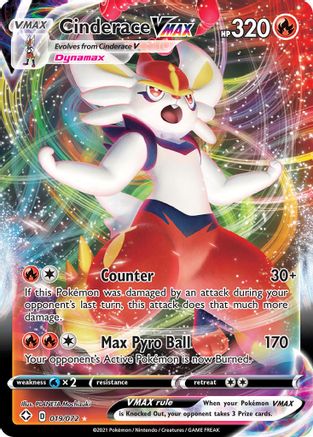Cinderace VMAX 019/072 Shining Fates Ultra Rare Near Mint  English