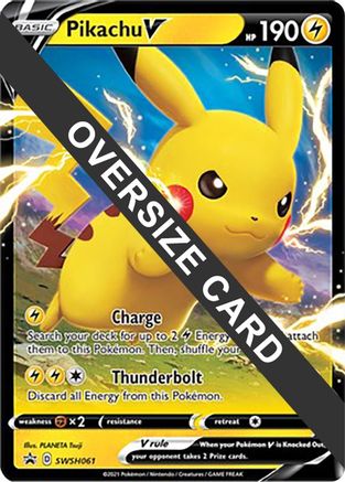 Pikachu V - SWSH061 Jumbo Cards SWSH061 Near Mint Rare English Holofoil