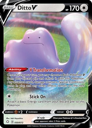 Ditto V Shining Fates 050/072 Near Mint Ultra Rare English Holofoil