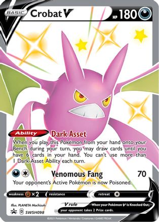 Crobat V - SWSH098 SWSH: Sword & Shield Promo Cards SWSH098 Near Mint Rare English Holofoil