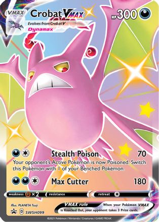 Crobat VMAX - SWSH099 SWSH: Sword & Shield Promo Cards SWSH099 Near Mint Rare English Holofoil