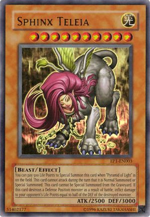 Sphinx Teleia Yu-Gi-Oh! Movie Exclusive Pack EP1-EN003 Near Mint Ultra Rare English Limited